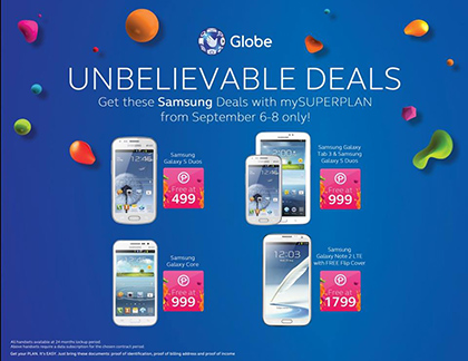 Globe mySUPERPLAN Unbelievable Deals FREE Samsung Gadgets